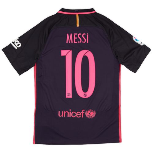 2016 17 Barcelona Away Shirt Messi 10 S