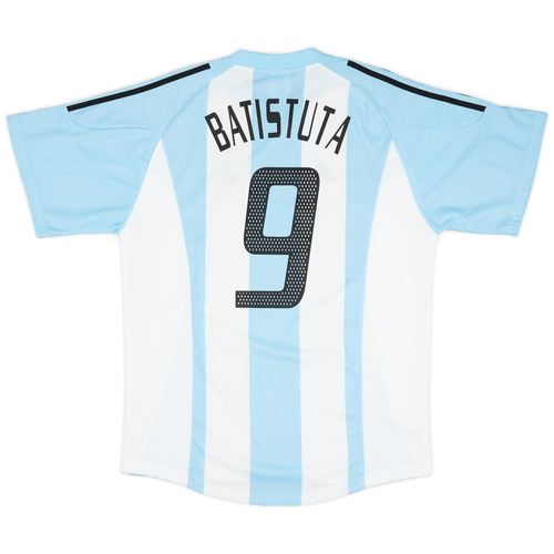 2002 04 Argentina Home Shirt Batistuta 9 7 10 L