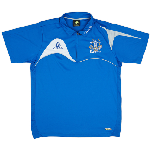 2009 10 Everton Le Coq Sportif 1 4 Zip Polo Shirt 8 10 L