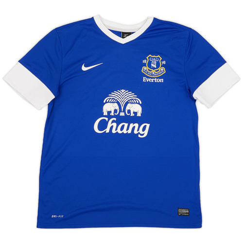 2012 13 Everton Home Shirt Oviedo 8 8 10 L