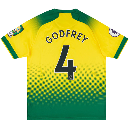 2019 20 Norwich Match Worn Home Shirt Godfrey 4