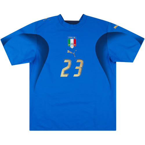 2006 Italy Home Shirt Materazzi 23 Good M