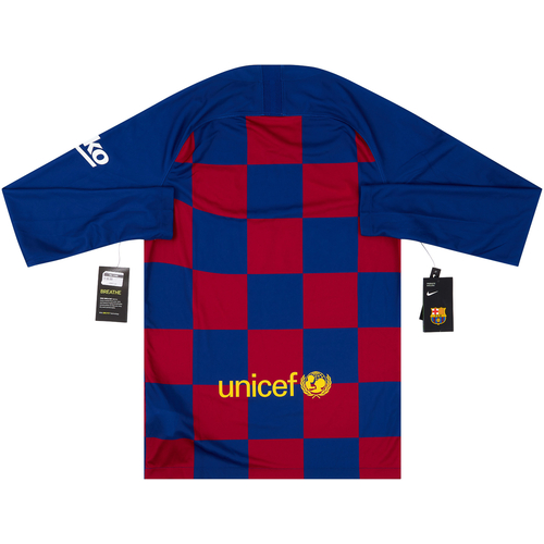 2019 20 Barcelona Home L S Shirt New w Defects S
