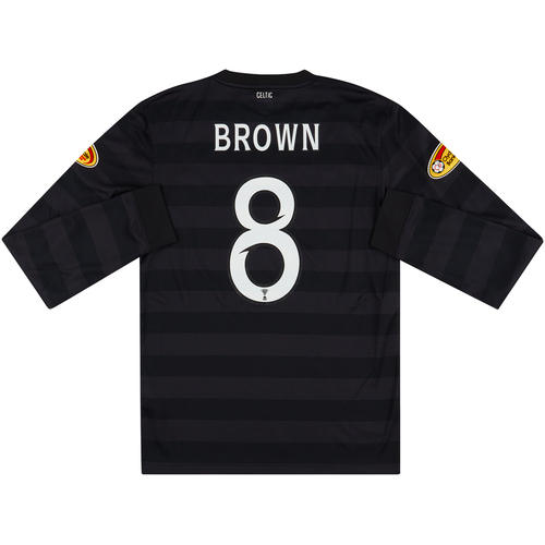 2012 13 Celtic 125th Anniversary Away L S Shirt Brown 8 NEW S
