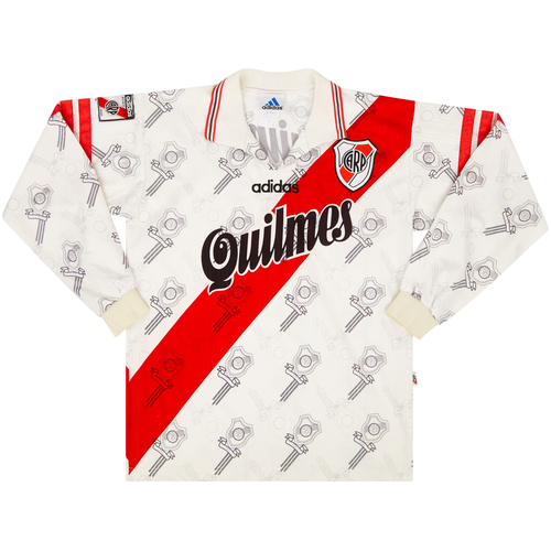 1996 98 River Plate Home L S Shirt 8 10 XS