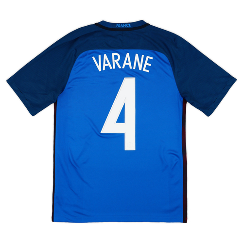 France No4 Varane Home Soccer Country Jersey