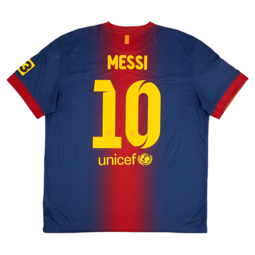 2012 13 Barcelona Home Shirt Messi 10 Very Good 7 10 XL