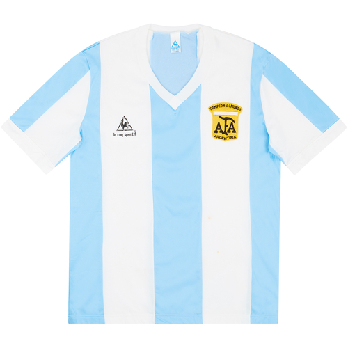 1980 82 Argentina Home Campeon del Mundo Shirt L