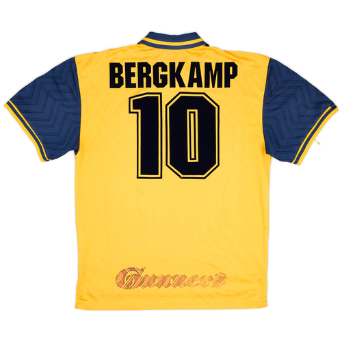 1996 97 Arsenal Away Shirt Bergkamp 10 7 10 XL