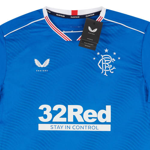 2020 21 Rangers Player Issue Pro Home L S Shirt Roofe 25