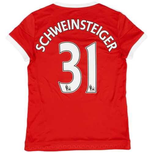 Manchester United No31 Schweinsteiger White Soccer Club Jersey