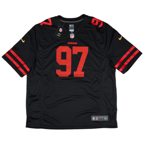 Nike San Francisco 49ers No97 Nick Bosa Black Super Bowl LIV 2020 Alternate Women's Stitched NFL 100th Season Vapor Limited Jersey