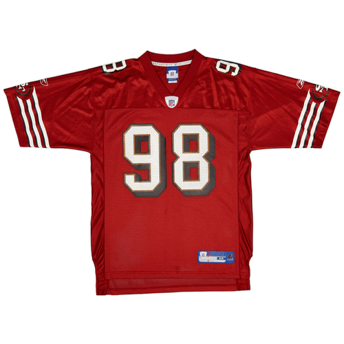 2005 San Francisco 49ers J. Peterson 98 Reebok On Field Home