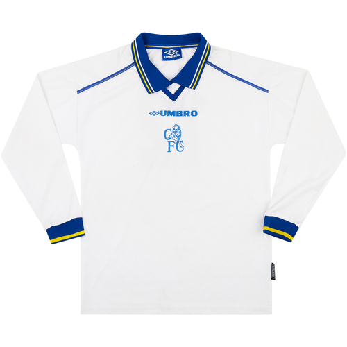 1998 00 Chelsea Youth Match Issue Away L S Shirt 12