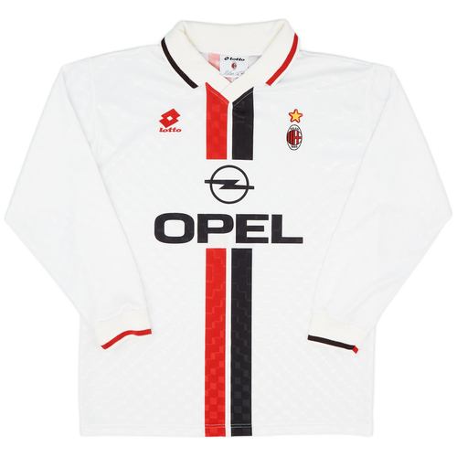 1995 96 AC Milan Away L S Shirt 9 10 L