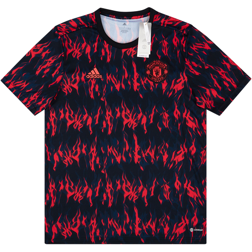 2021 22 Manchester United adidas Pre Match Shirt NEW