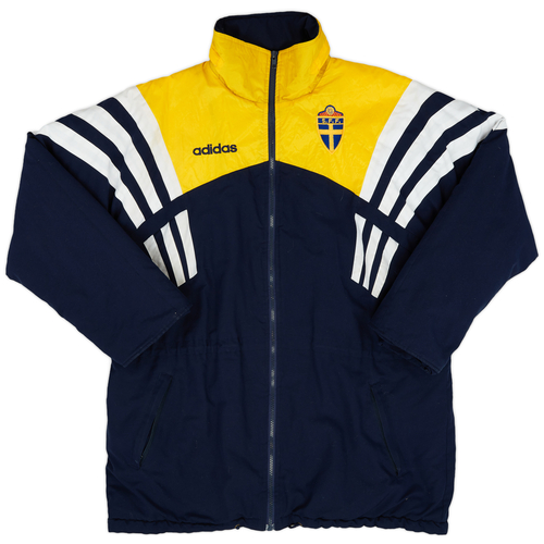 1996 98 Sweden adidas Padded Bench Coat 9 10 XL