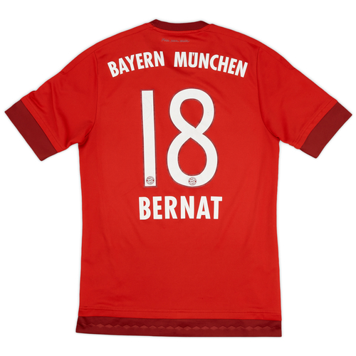 2015 16 Bayern Munich Home Shirt Bernat 18 7 10 S