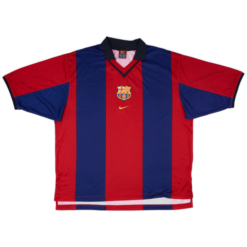 2000-01 Barcelona Basic Home Shirt - 9/10 - (XL)