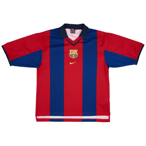 2000-01 Barcelona Basic Home Shirt - 8/10 - (M)
