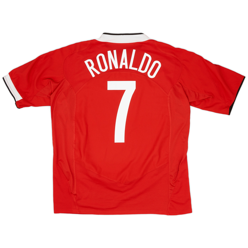 2004-06 Manchester United Home Shirt Ronaldo #7 - 8/10 - (XL)