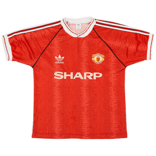 1990-92 Manchester United Home Shirt - 6/10 - (M/L)