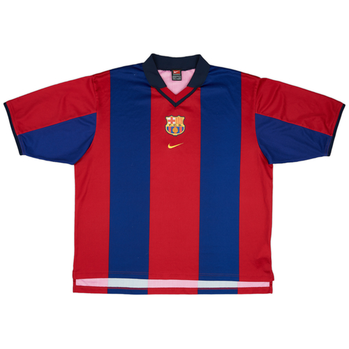 2000-01 Barcelona Basic Home Shirt - 7/10 - (XXL)