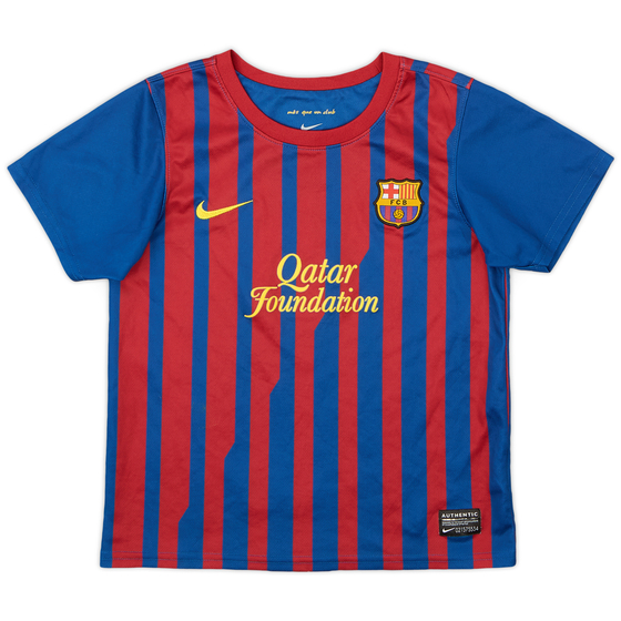 2011-12 Barcelona Home Shirt - 8/10 - (5-6 Years)