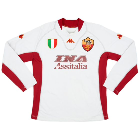 2001-02 Roma Away L/S Shirt - 6/10 - (L)