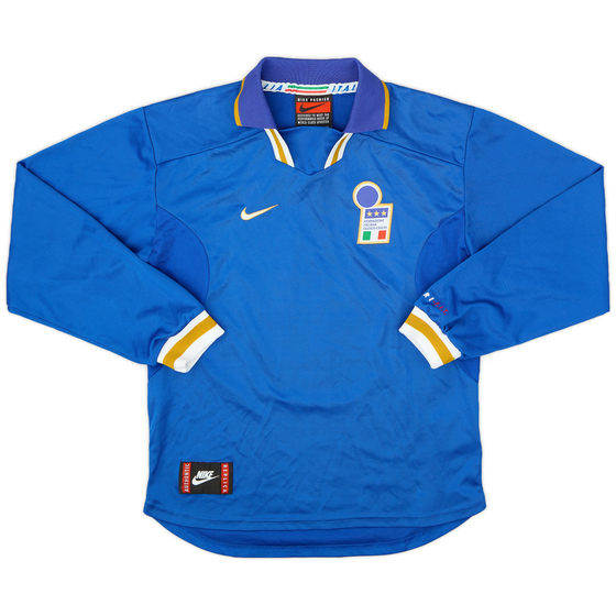 1996-97 Italy Home L/S Shirt - 9/10 - (XL.Boys)