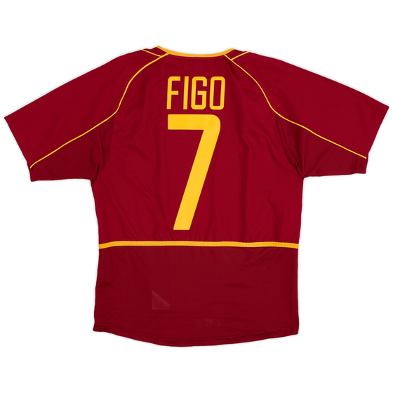2002-04 Portugal Home Shirt Figo #7 - 8/10 - (S)