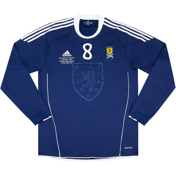 2010 Scotland Match Issue Home L/S Shirt #8 (v Spain)
