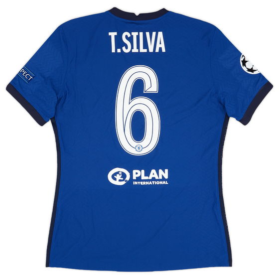 2020-21 Chelsea Match Issue Champions League Home Shirt T.Silva #6
