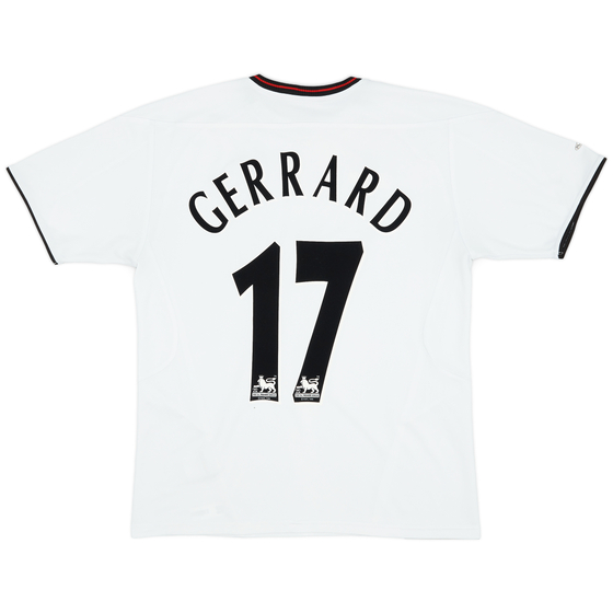 2003-04 Liverpool Away Shirt Gerrard #17 - 7/10 - (XL.Boys)