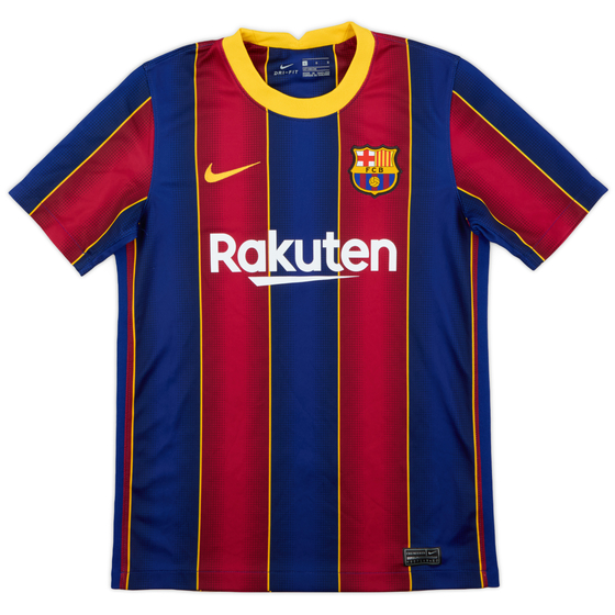 2020-21 Barcelona Home Shirt - 10/10 - (L.Boys)