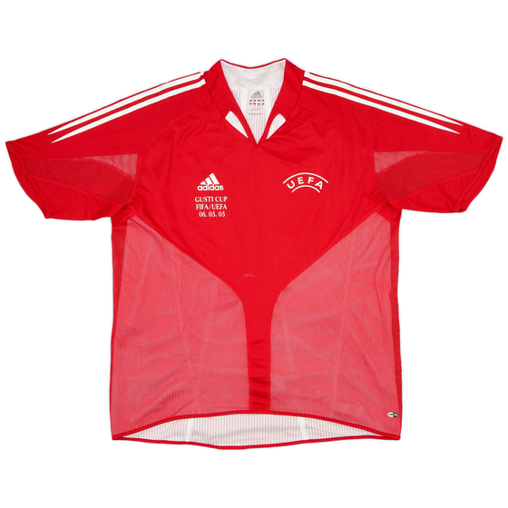 2005 UEFA 'vs FIFA' Player Issue adidas Gusti Cup Shirt #5 - 8/10 - (XL)