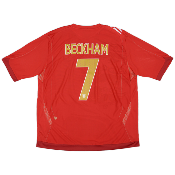 2006-08 England Away Shirt Beckham #7 - 8/10 - (XXL)