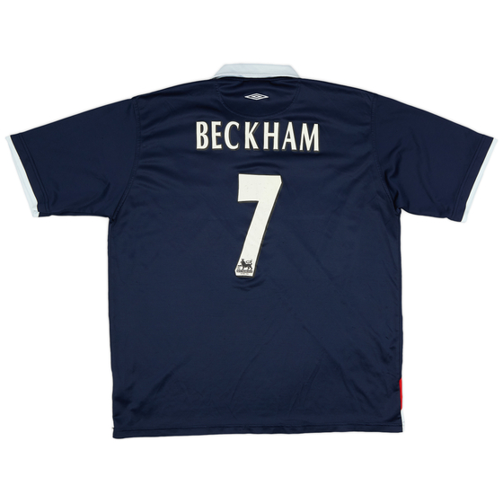 2002-04 England Umbro Training Shirt Beckham #7 - 7/10 - (XXL)