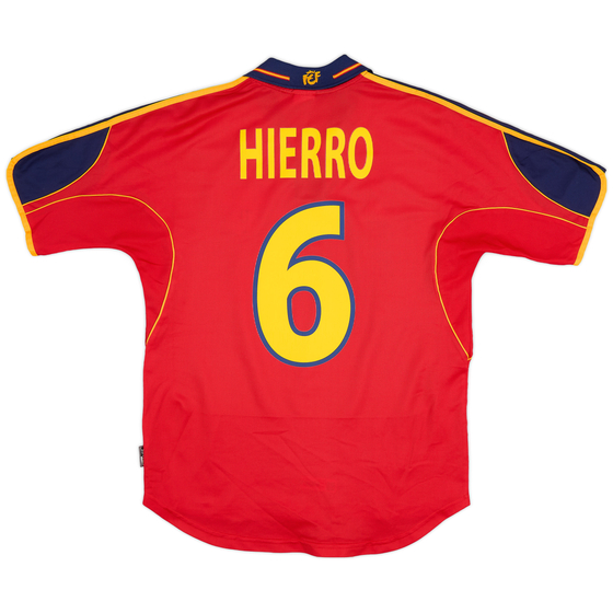 1999-02 Spain Home Shirt Hierro #6 - 5/10 - (S)