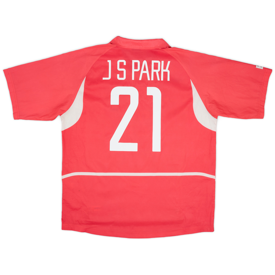 2002-03 South Korea Home Shirt J S Park #21 - 7/10 - (XL)
