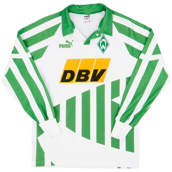 1994-95 Werder Bremen Home L/S Shirt - 8/10 - (S)