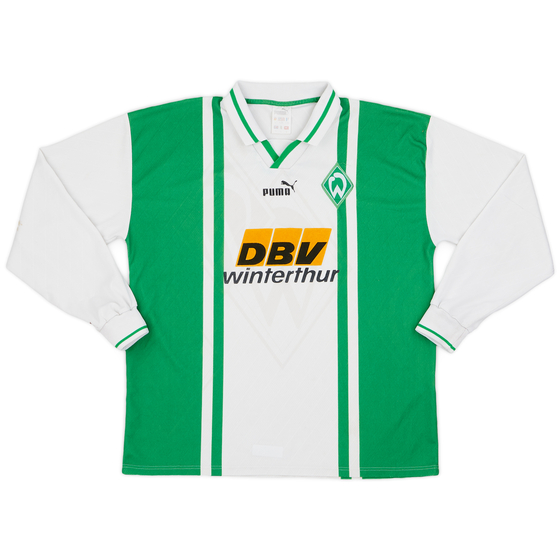 1996-97 Werder Bremen Home L/S Shirt - 7/10 - (L)