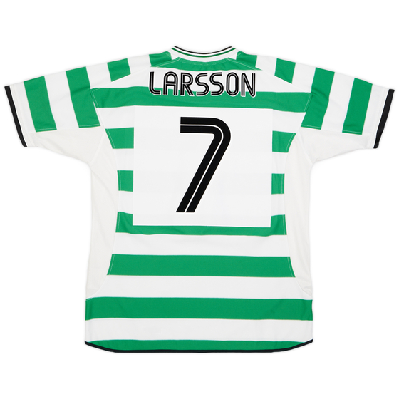 2001-03 Celtic Home Shirt Larsson #7 - 9/10 - (XL)