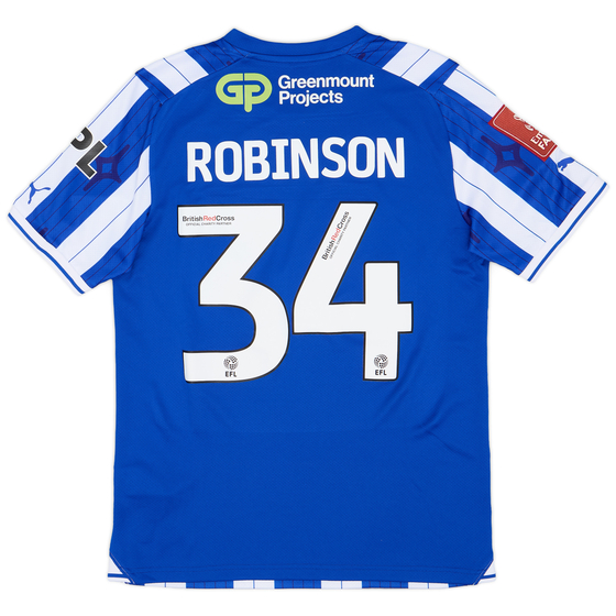2023-24 Wigan FA Cup Match Issue Home Shirt Robinson #34