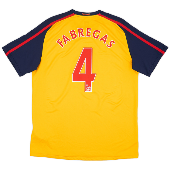 2008-09 Arsenal Away Shirt Fabregas #4 - 9/10 - (L)