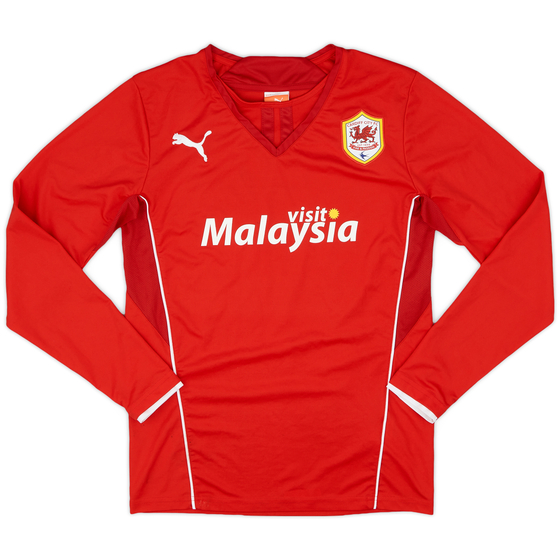 2013-14 Cardiff Home L/S Shirt - 9/10 - (S)