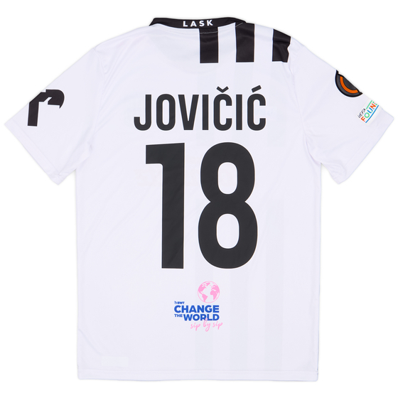2023-24 LASK Match Issue European Home Shirt Jovicic #18