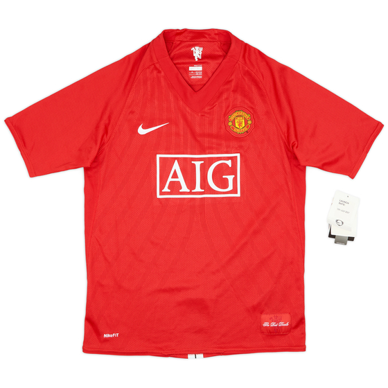 2007-09 Manchester United Home Shirt (XL.Boys)