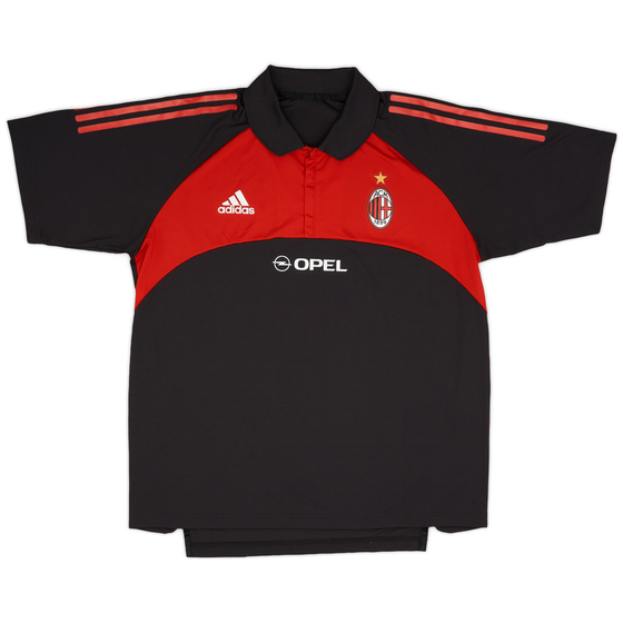 2005-06 AC Milan adidas 1/4 Zip Polo Shirt - 7/10 - (XL)