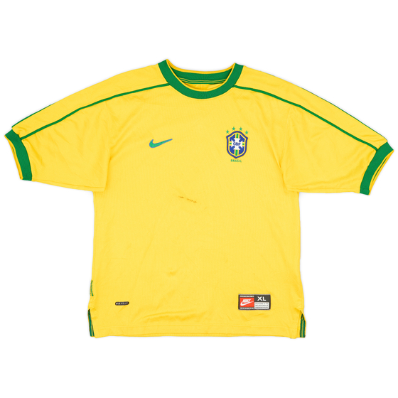 1998-00 Brazil Home Shirt - 4/10 - (XL.Boys)